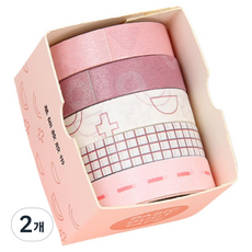 Beneble 手帳裝飾用和紙膠帶, 2個, 粉色簡約和紙膠帶