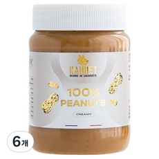 넛엑스퍼트 땅콩버터 크리미, 350g, 6개