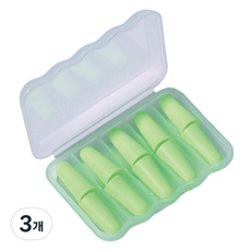 TIS 柔軟耳塞 淺綠色, 3個, 10入