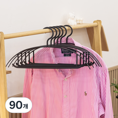 Im Home Living 防肩角圓弧柔軟480衣架, 黑色, 90個