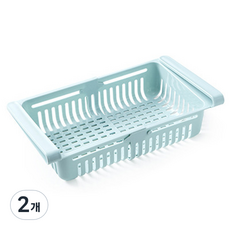 다윗트 냉장고 서랍형 보관 바구니, 블루, 2개