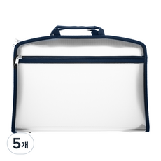 ECO Chungwoon BS 拉鍊文件夾 A4 5cm, 藍色, 5個