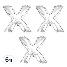 LivingDA 字母鋁箔X銀色(大), 銀色, 6個