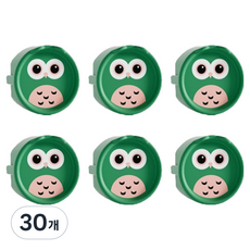 貓頭鷹插座安全蓋, 綠色, 30個