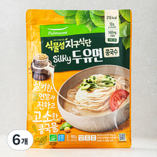 풀무원 식물성 지구식단 Silky 두유면 콩국수 2인분, 902g, 6개