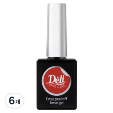 Deli Beauty Easy Peel-Off Base Gel 10ml, 透明, 6個
