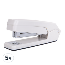 deLi 得力 中騎裝訂 360度旋轉式釘書機, 白色, 5個