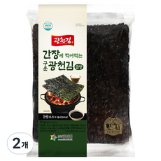 廣川海苔 沾醬吃的烤大腸全張海苔 3包+醬汁 6包, 2個, 66g