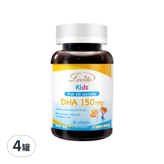 Lovita 愛維他 兒童魚油 含DHA 150mg 軟膠囊 30顆, 4罐