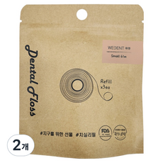 WEDENT 威登 細線牙線補充包, 2個, 61m, 3入