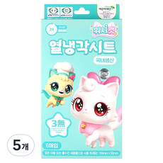 리더스인팜 위시캣 유아용 열 냉각시트, 5개, 6개입