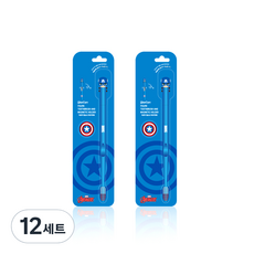 마블 캡틴아메리카 피규어칫솔 + 자석거치대, 12세트, 1개입