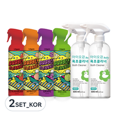 IO Sense泡泡潔面乳草莓味250ml+杏味250ml+葡萄味250ml+蜜瓜味250ml+浴缸清潔劑500ml x 2p套裝, 2SET_COR