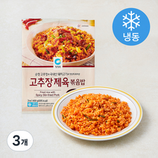 대상 청정원 고추장제육 볶음밥 2인분 (냉동), 400g, 3개