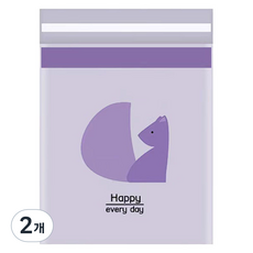 Wonine 黏貼式多用途垃圾袋 紫色 60入, 2個, 1L