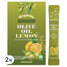 홈인푸드 유기농 엑스트라버진 올리브오일 앤 레몬 14p, 210ml, 2개