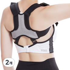 데일리쿠 유용한 자세교정밴드 블랙, 2개