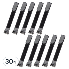 Lumiédor 堅固搭扣魔鬼氈束帶, 黑色, 30個