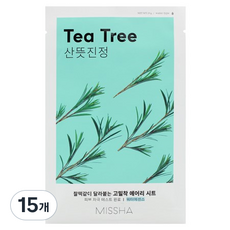 미샤 에어리 밀착 시트마스크 티트리, 1개입, 15개