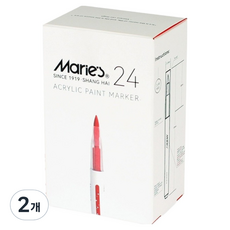 시나아트 아크릴 브러쉬마카 H-KD008-24, 2개, 24색