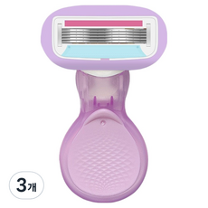 마켓링 여성용 귀여운 면도기 퍼플 type1 7.8 x 5.2 cm, 3개, 1개입