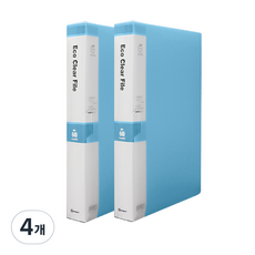 Youngoh 透明文件夾 60p, 4個, 天藍色