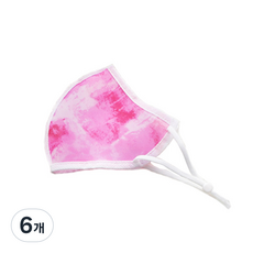 주누하우스 물놀이 워터 마스크 S, 1매, 6개, 핑크마블