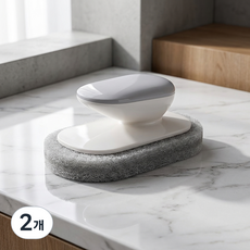 Malltoday 生活選物 手柄型多用途清潔菜瓜布 浴室廚房, 灰色, 2個