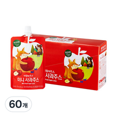 아침에주스 서울우유 미니 사과 주스, 100ml, 60개
