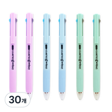 미소로 1500 유니크 3색 중성펜 0.5mm 2189, 핑크, 블루, 민트, 30개
