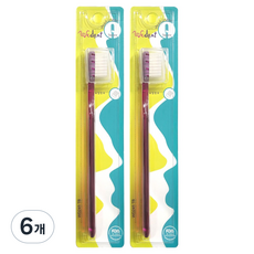 위덴 사각헤드칫솔 일자컷팅 강한 일반모 플럼, 6개, 1개입