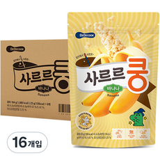 베베쿡 사르르쿵 과자, 바나나, 23g, 16개