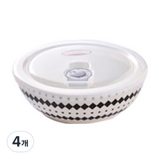 상상앤드 폴리드 풍 밀폐 3칸 찬기 대 다이아, 4개, 단품