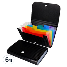 포텐키트 깔끔한 아코디언파일 11.5 x 18.5 x 2.5 cm, 컬러 7개레이어, 6개