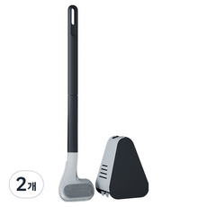 Monglico 矽膠馬桶清潔刷, 黑色, 2個