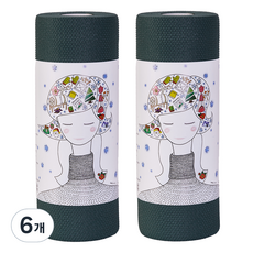 베베솜 일회용 수세미, 카키그린, 60개입, 6개