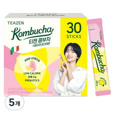TEAZEN 茶禪 康普茶 西西里粉紅檸檬, 5g, 30入, 5個