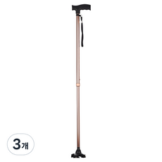 넬리안 노인 가벼운 휴대용 지팡이, 브라운, 3개