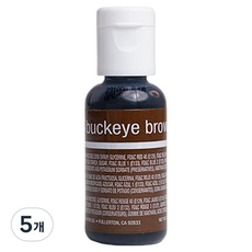 셰프마스터 리쿠아젤 수용성 식용색소 버크아이브라운, 20g, 5개