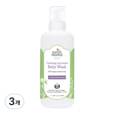 얼스마마 카밍 라벤더 베이비 워시 라벤더 바닐라향, 1L, 3개