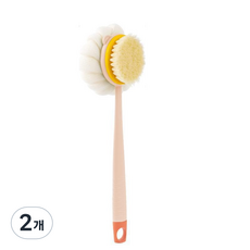 올룸 양면 바디브러쉬 B, 핑크, 2개, 1개입