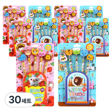 Friends Korea 迷你動物橡皮擦鉛筆組 B筆芯, 隨機出貨, 30套, 30個