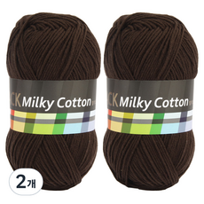 Brandyarn Milky Cotton 編織線, 12 Dark Brown, 2捆