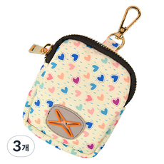요런개 강아지 패턴 포인트 배변 파우치, 하트, 3개, 1개입