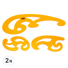 코링 템플레이트 운형정규3매조 K-1203S, 2개