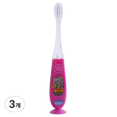 비브라이트 LED 유아칫솔 F-95W, 코끼리 (퍼플), 1개입, 3개