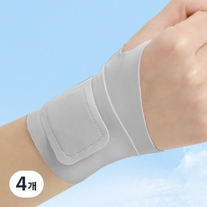 초박형 통기성 스포츠 손목보호대, 그레이, 4개