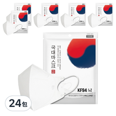 KOREAMASK 黃沙細懸浮微粒 KF94 防塵口罩 (小尺寸), 24包, 5片, 白色