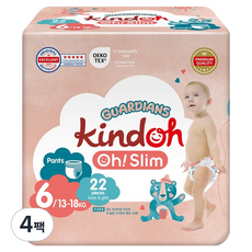 kindoh Oh! Slim Guardians超薄親膚舒適褲型尿布, 第6階段, 88片