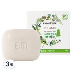 에버미라클 EM 발효식물성 때비누, 100g, 3개